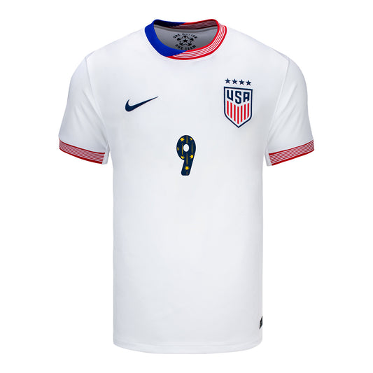 Men's Nike USWNT 2024 SheBelieves Cup Home Swanson 9 Stadium Jersey - Front View