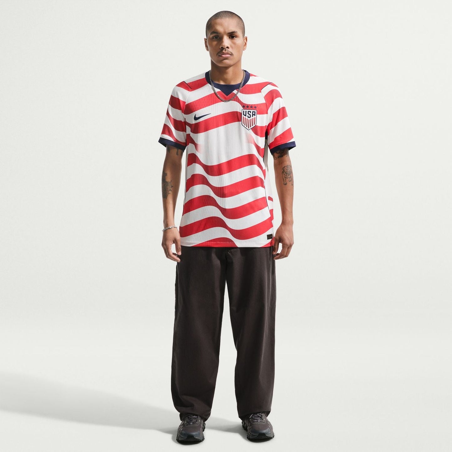 Men's Nike USWNT 2026 Personalized Stripes Match Jersey