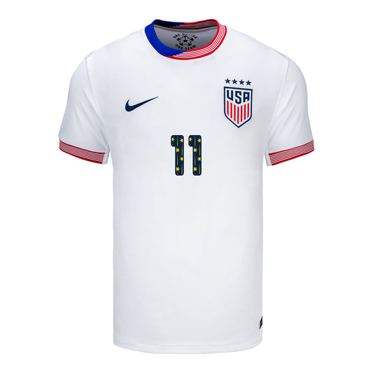 Men's Nike USWNT 2024 SheBelieves Cup Home Smith 11 Stadium Jersey - Front View